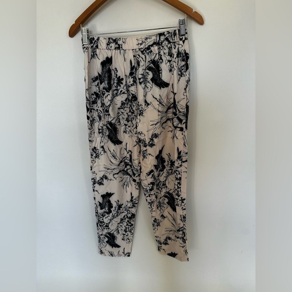 Bird Print Jacket and Cigarette Pants - Picture 4 of 12